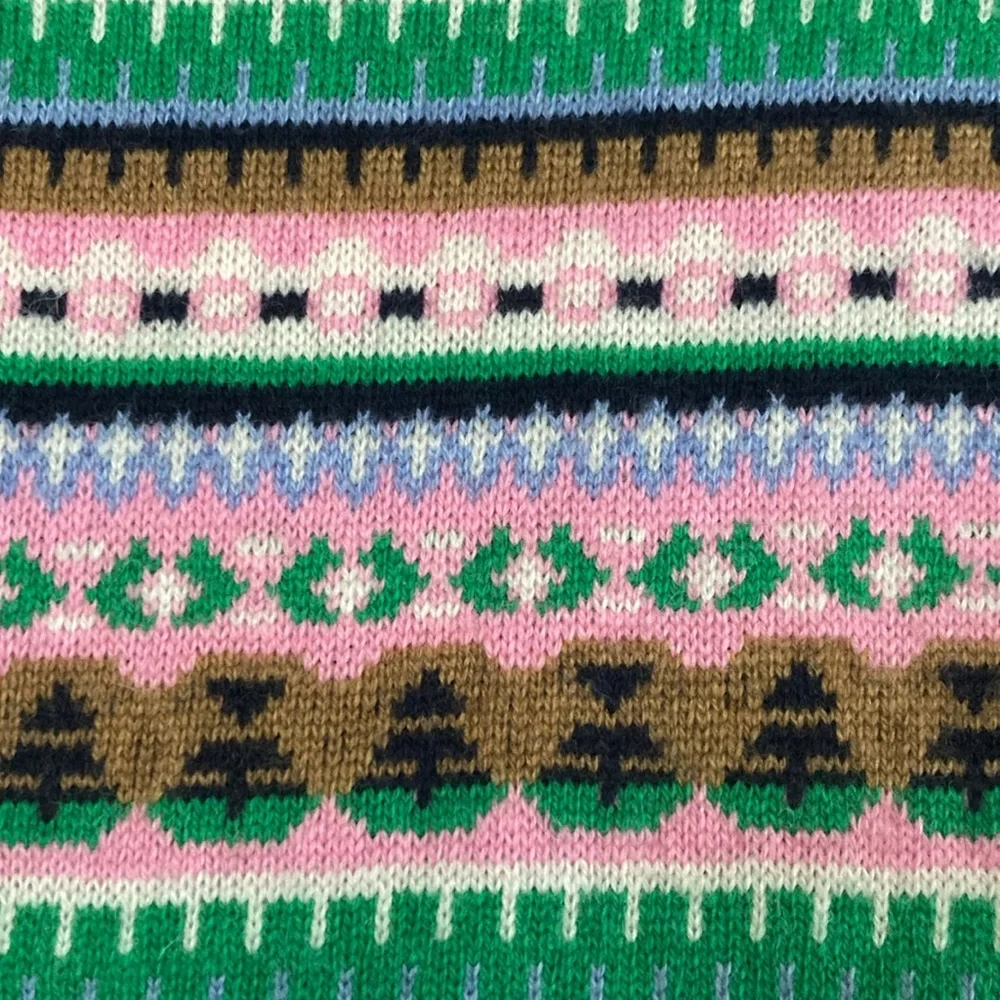 J Crew Mock Neck Lambs Wool Blend Fair Isle Sweater - XL - Picture 3 of 8